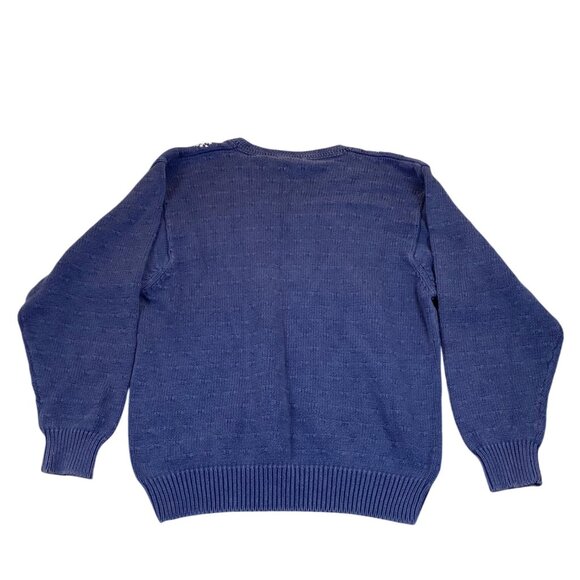 Vintage Northern Reflections Womens Sweater Medium Knit V-Neck Snowflakes Blue - Picture 2 of 8